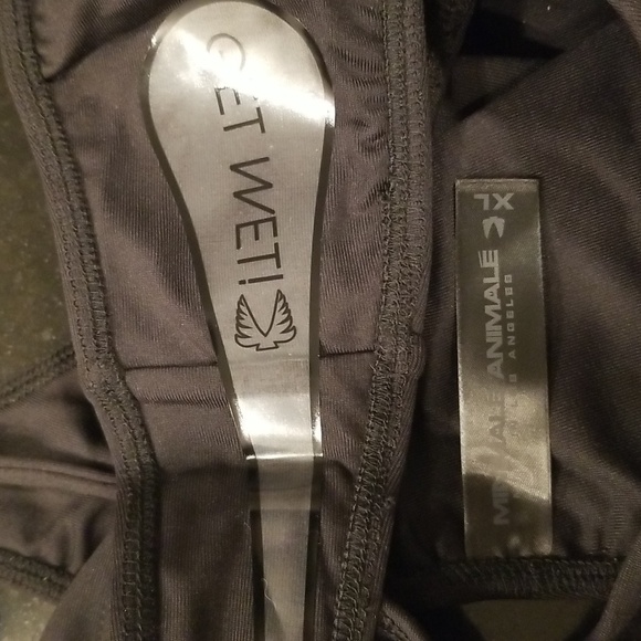 💕MINIMALE ANIMALE💕 Oasis Thong Suit One-Piece Swimsuit Dead Seas Black XL NWT - Picture 10 of 12